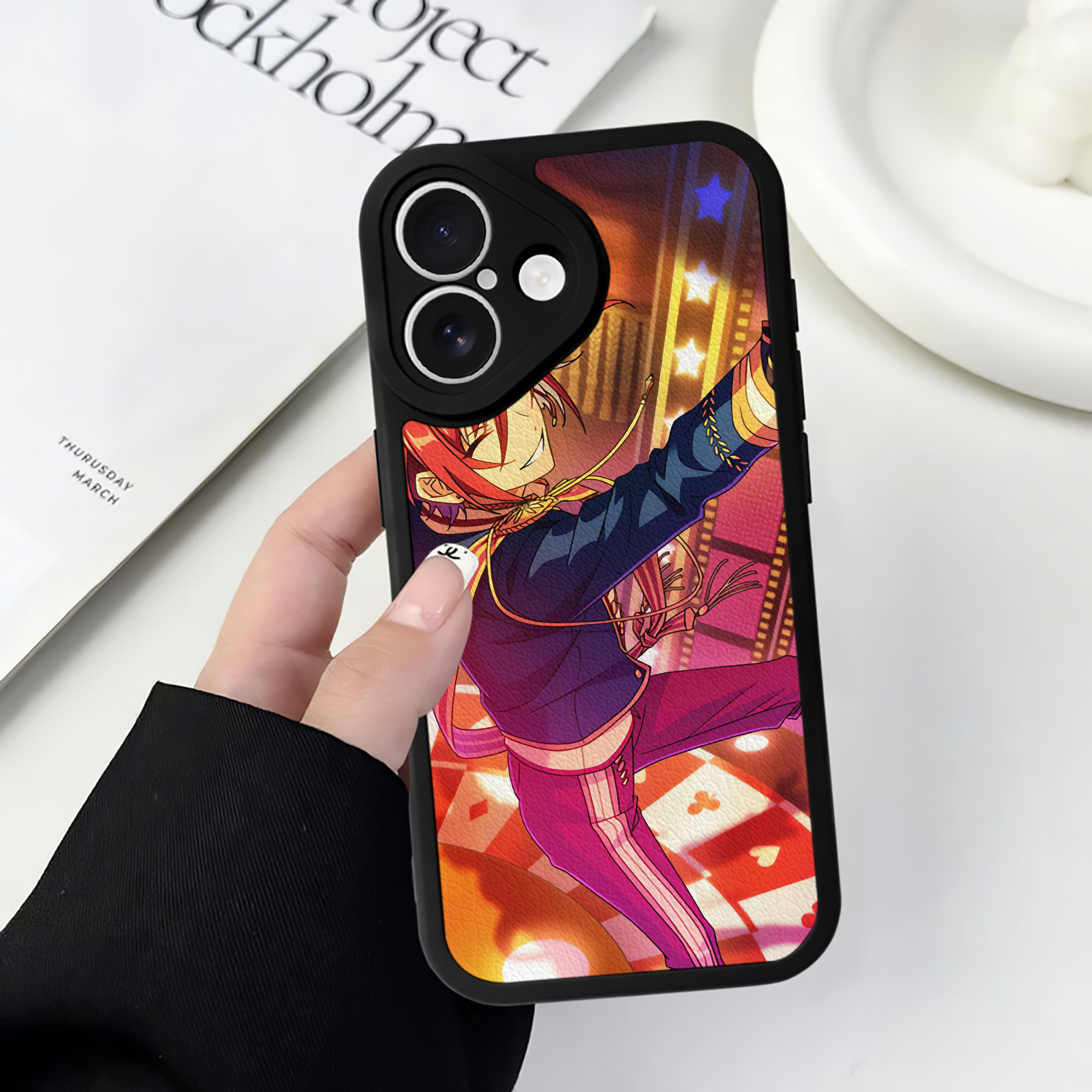（画像用） あんさんぶるスターズ! Ensemble Stars 【iPhone 16シリーズ対応】シリコンスマホケース（レザー調） 材質：シリコン